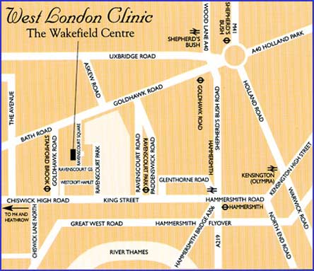 map of the west london clinic